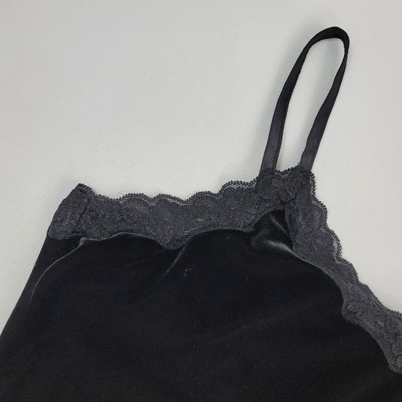 Velvet And Lace Spaghetti Strap Top Sz L By Coldwater Creek - Picture 3 of 16